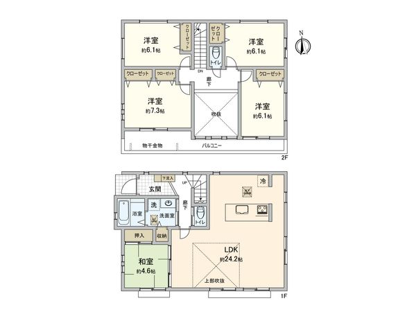 市川市真間5丁目 新築戸建 間取図(平面図) 市川市真間5丁目 新築戸建 間取図(平面図)