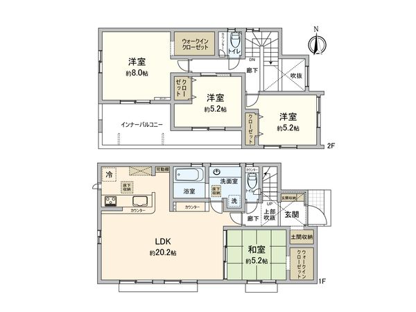 市川市北国分2丁目 新築戸建 間取図(平面図) 市川市北国分2丁目 新築戸建 間取図(平面図)