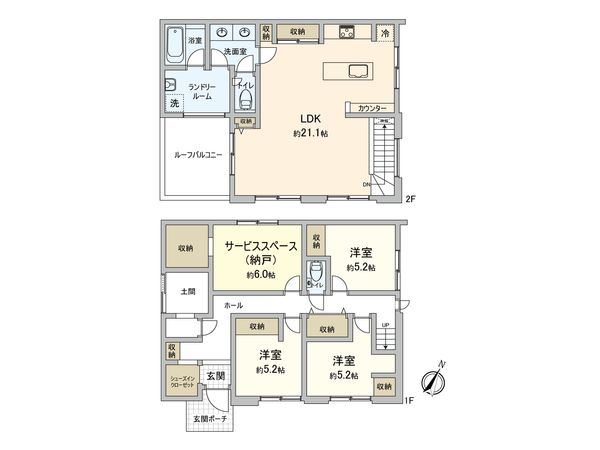 市川市須和田1丁目 戸建 間取図(平面図)