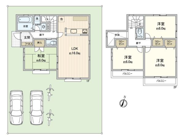 夏見台2丁目 戸建 間取図(平面図)