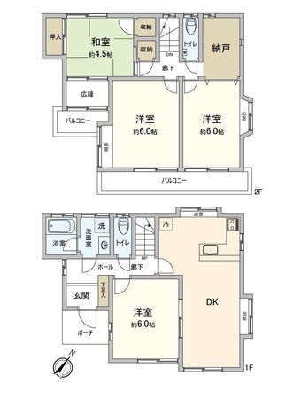 市川市中国分1丁目 戸建 間取図(平面図) 市川市中国分1丁目 戸建 間取図(平面図)