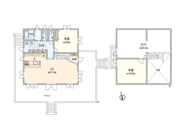 石岡市小塙 戸建 間取図(平面図) 石岡市小塙 戸建 間取図(平面図)