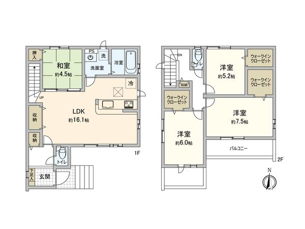 市川市宮久保1丁目新築戸建 間取図(平面図)