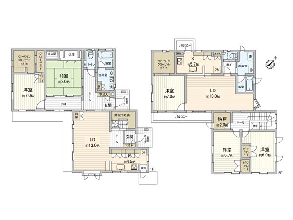 市川市国府台3丁目戸建 間取図(平面図)