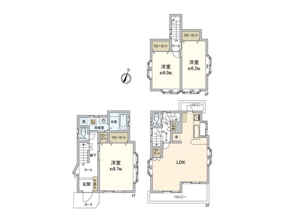 船橋市二宮1丁目 戸建 間取図(平面図) 船橋市二宮1丁目 戸建 間取図(平面図)