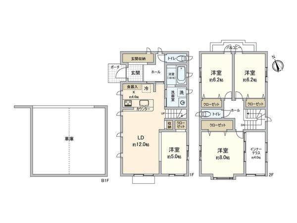 市川市菅野3丁目 戸建 間取図(平面図)