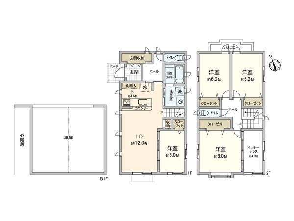 市川市菅野3丁目 戸建 間取図(平面図)