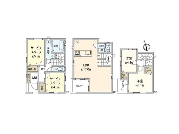 市川市大和田4丁目 新築戸建 E号棟 間取図(平面図)