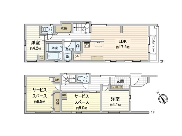 市川市南八幡5丁目 新築戸建 2号棟 間取図(平面図) 市川市南八幡5丁目 新築戸建 2号棟 間取図(平面図)