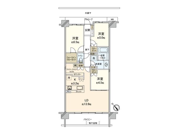 オーベル市川 間取図(平面図) オーベル市川 間取図(平面図)