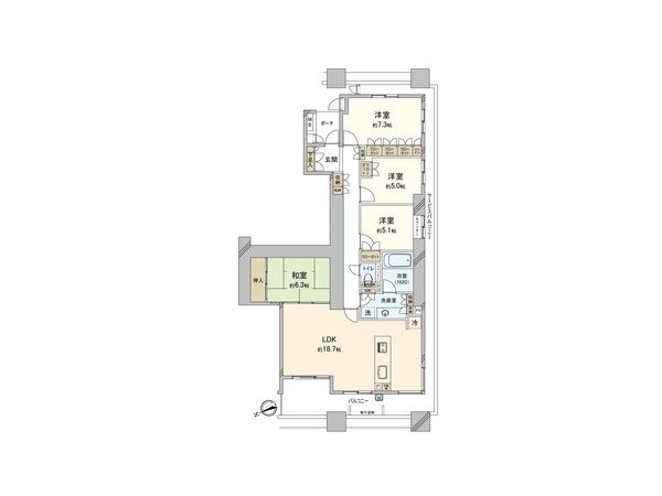 パークシティ市川 A棟 間取図(平面図) パークシティ市川 A棟 間取図(平面図)