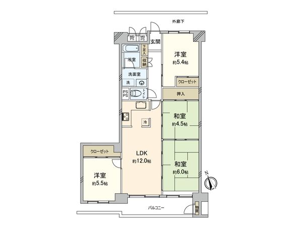 市川パークハウス A棟 間取図(平面図) 間取図(平面図)