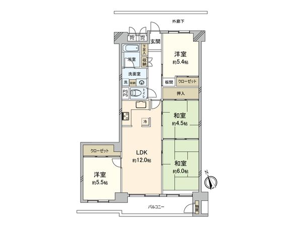 市川パークハウス A棟 間取図(平面図) 市川パークハウス A棟 間取図(平面図)