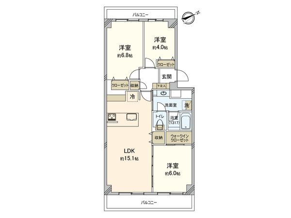 コスモ市川パサージュ 間取図(平面図)