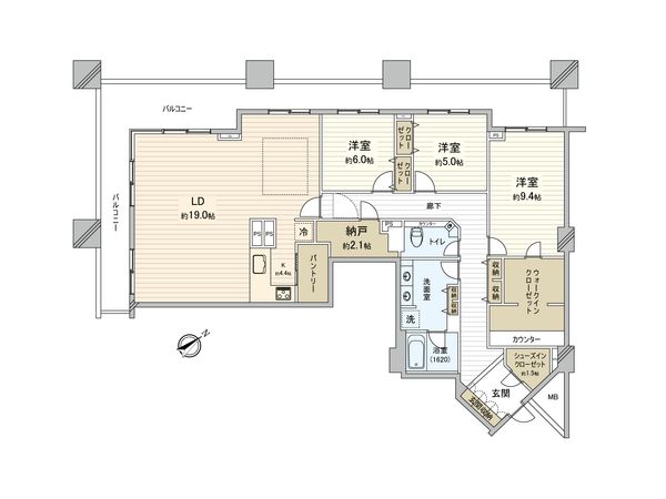パークシティ市川 B棟 間取図(平面図) パークシティ市川 B棟 間取図(平面図)