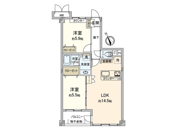 ダイアパレス本八幡 間取図(平面図)