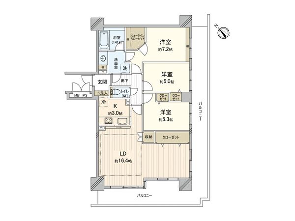 ライオンズプラザ本八幡 間取図