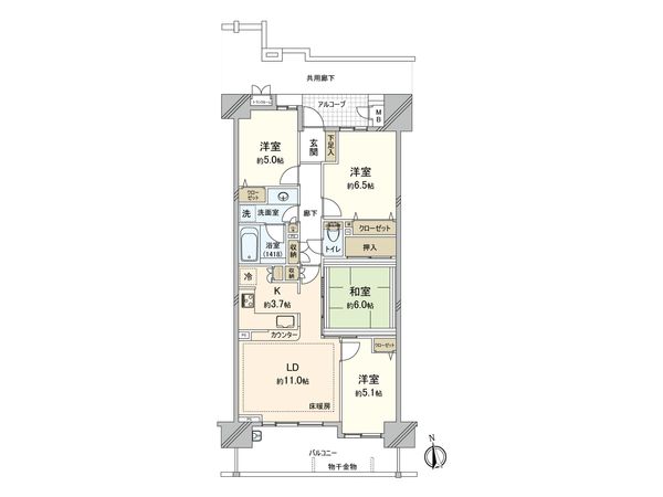オアセス市川 間取図(平面図) オアセス市川 間取図(平面図)