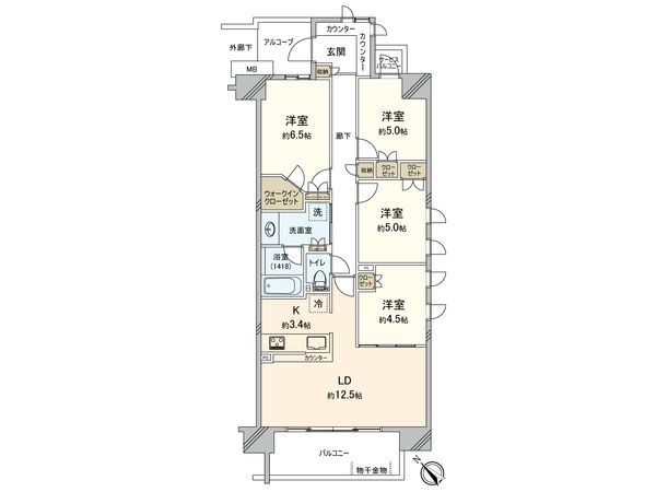 オーベル市川 間取図(平面図) オーベル市川 間取図(平面図)