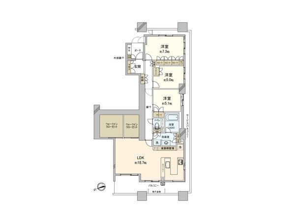 パークシティ市川 A棟 間取図(平面図) パークシティ市川 A棟 間取図(平面図)