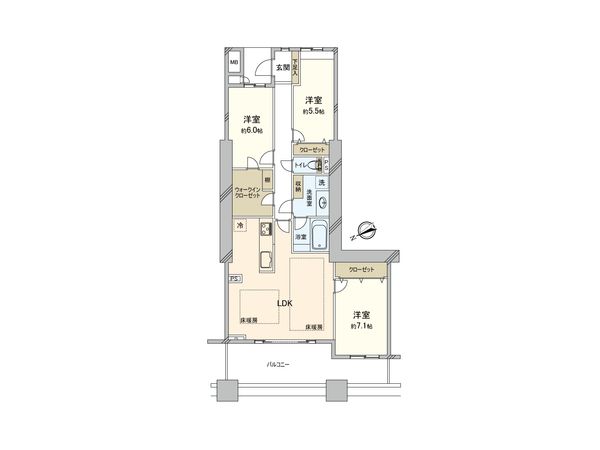 パークシティ市川 B棟 間取図(平面図) パークシティ市川 B棟 間取図(平面図)
