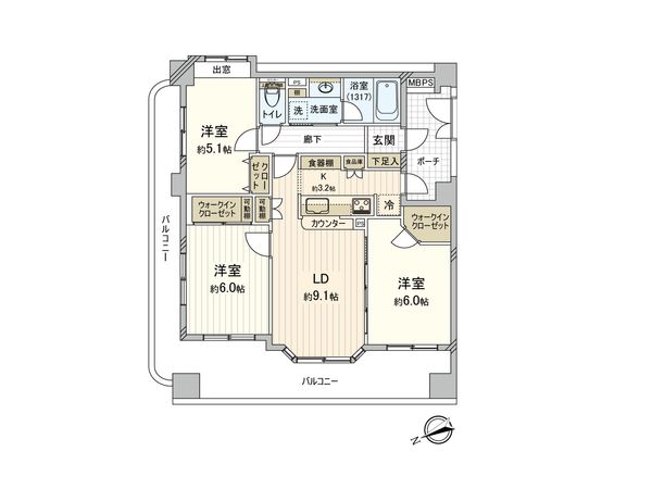 レクセルマンション西船橋 間取図(平面図)