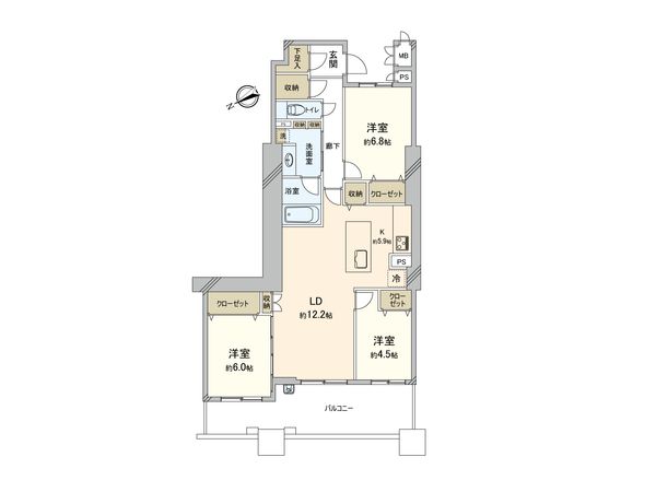 パークシティ市川 B棟 間取図(平面図) パークシティ市川 B棟 間取図(平面図)