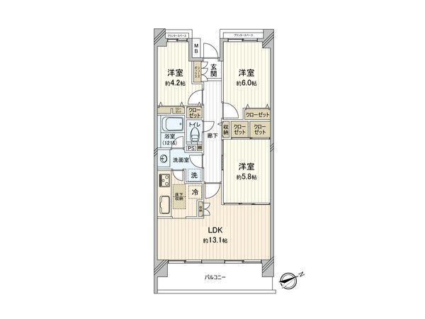 市川東パークホームズ 間取図(平面図)