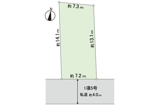 佐倉市上座　土地 地形図