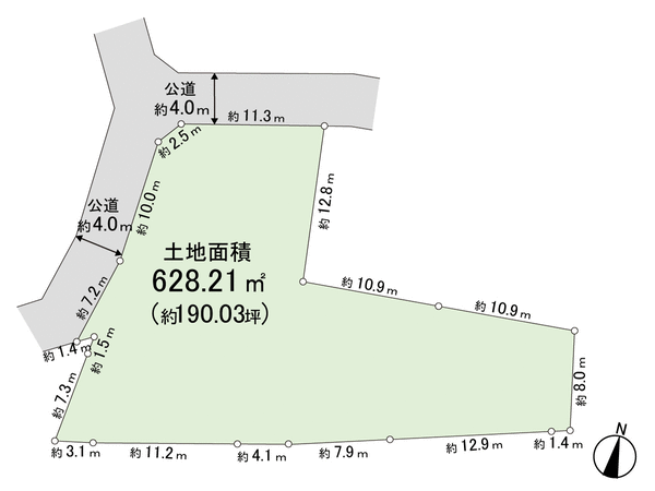 佐倉市上座 土地 地形図