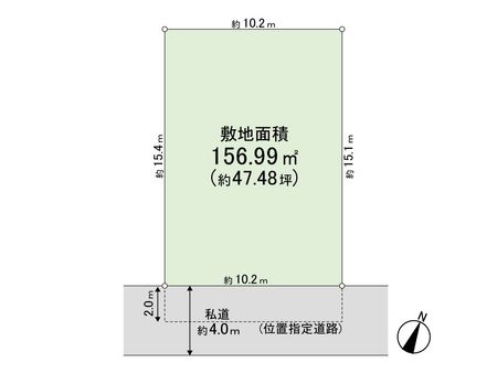 勝田台３丁目　土地 区画図