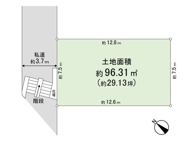勝田台南2丁目 売地 区画図