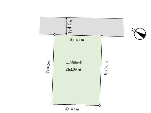 勝田台7丁目 古家付土地 区画図 区画図