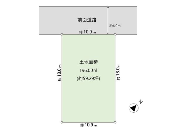 王子台6丁目 古家付土地 区画図 王子台6丁目 古家付土地 区画図