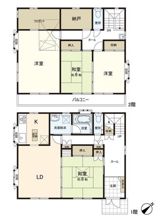 八千代台北13丁目 戸建 間取図(平面図)