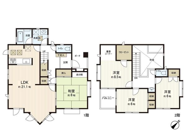 作新台6丁目 戸建 間取図(平面図) 作新台6丁目 戸建 間取図(平面図)