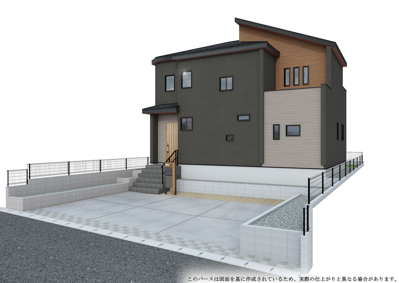 王子台6丁目 新築戸建 外観パース図 外観パース図