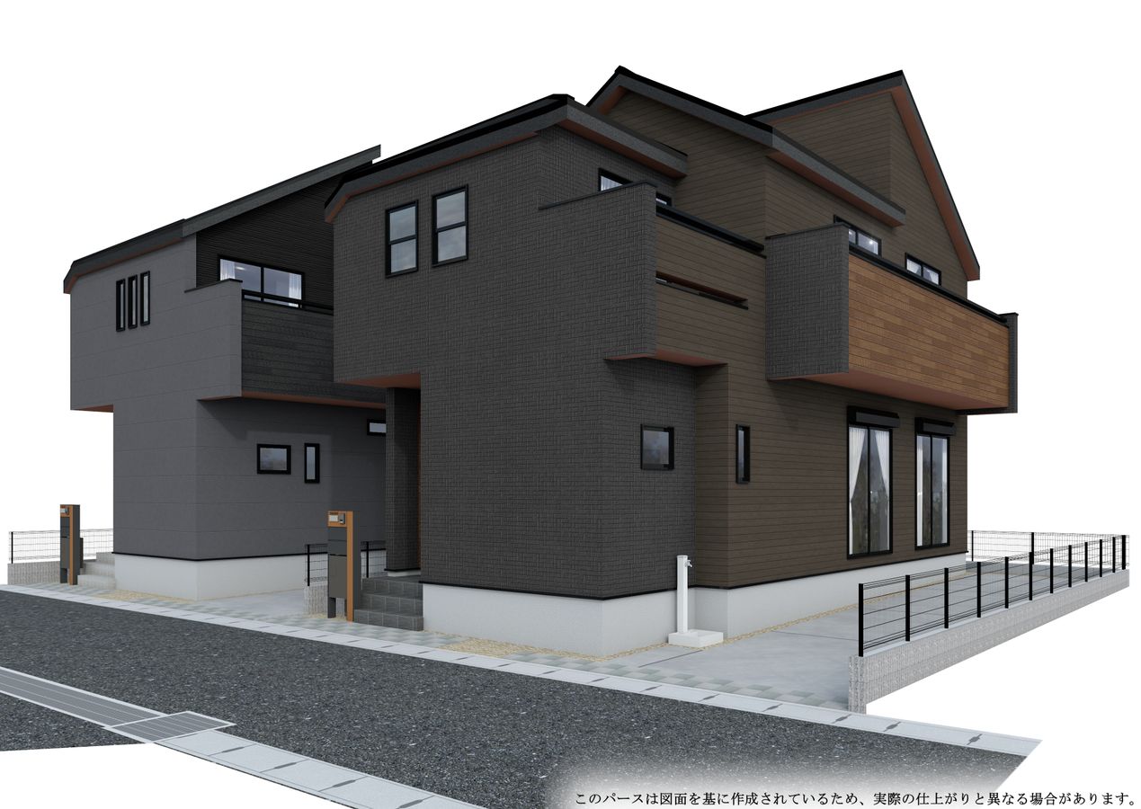 西志津7丁目新築戸建 2号棟 外観パース図 外観パース図