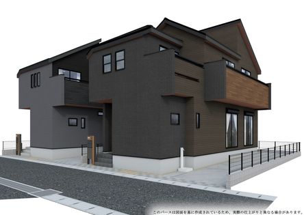 西志津7丁目新築戸建 2号棟 外観パース図
