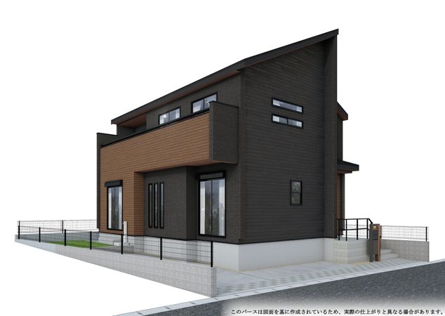 八千代台北8丁目 新築戸建 外観パース図 八千代台北8丁目 新築戸建 外観パース図