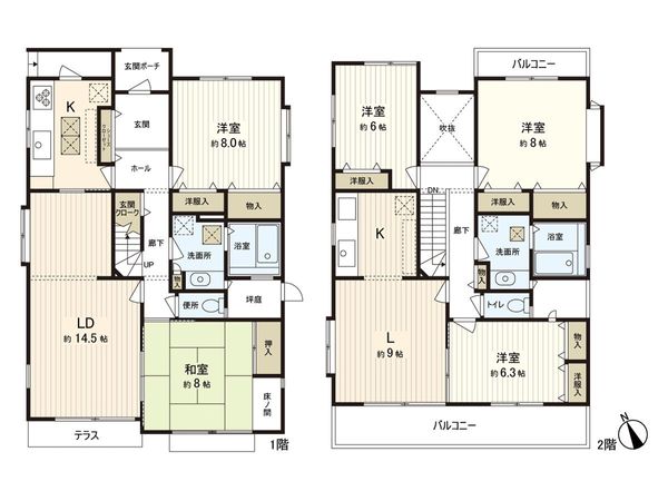 染井野6丁目 戸建 間取図(平面図)
