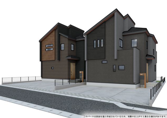 八千代台西5丁目 新築戸建2号棟 外観パース図 八千代台西5丁目 新築戸建2号棟 外観パース図