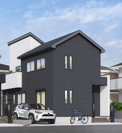 上座新築戸建 1号棟 外観パース図 上座新築戸建 1号棟 外観パース図