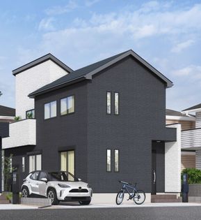 上座新築戸建 1号棟 外観パース図