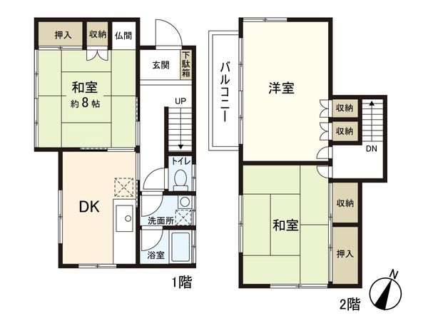 勝田台南2丁目 戸建 間取図(平面図)