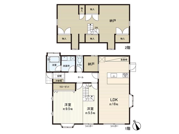 西志津5丁目 戸建 間取図(平面図)