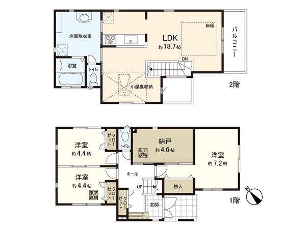 作新台8丁目 戸建 間取図(平面図)