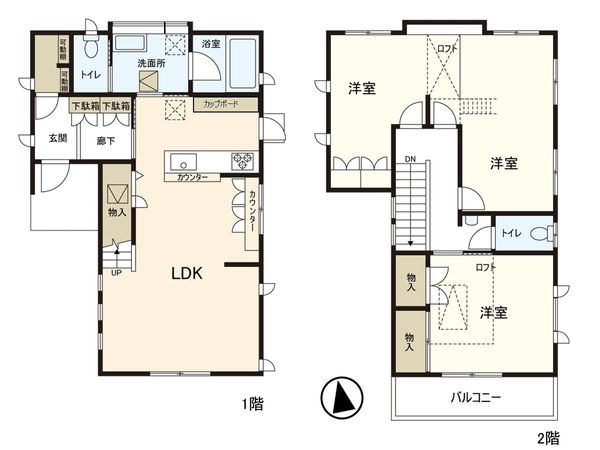高津戸建 間取図(平面図) 高津戸建 間取図(平面図)