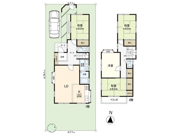 東習志野8丁目 戸建 間取図(平面図) 東習志野8丁目 戸建 間取図(平面図)