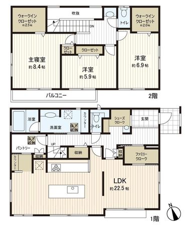 染井野6丁目 戸建 間取図(平面図) 染井野6丁目 戸建 間取図(平面図)